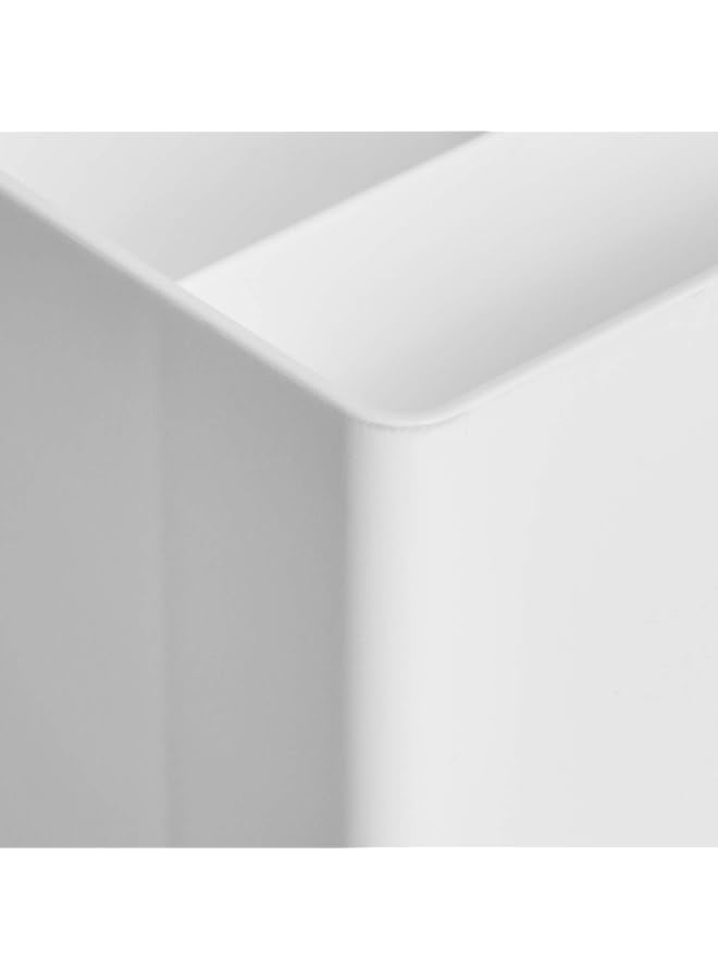 إيروريكس منظم مكتب بلاستيكي على شكل كوب أقلام، أبيض - Image 3