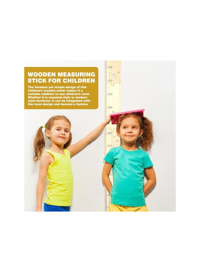 The Bros مخطط ارتفاع خشبي للأطفال، مخطط قياس خشبي، مخططات نمو الارتفاع، لغز خشبي قابل للطي لغرفة الأطفال، مخطط ارتفاع خشبي لتزيين الجدران (200 سم) - Image 5