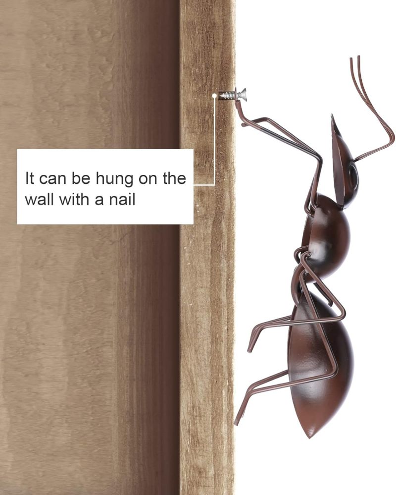 Metal Ant Sculpture: 5.9x2.6x2.0 Inches, Sturdy High-Quality Black Metal - Whimsy Charm, Unique Art Decor for Indoor Outdoor Garden Lawn Desktop - Image 3