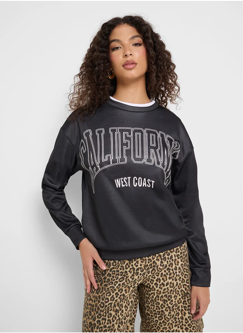 جينجر Oversize Graphic Sweatshirt