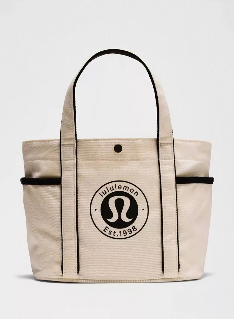 LuLu Lemon Canvas Tote Gym Bag Lightweight Sports Shoulder Bag for Travel Workout and Daily Commute Use - Image 1