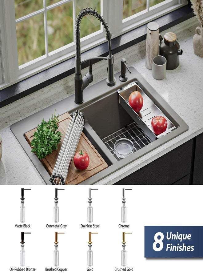 Karran SD35 Kitchen Soap/Lotion Dispenser in Gunmetal Grey - Image 4