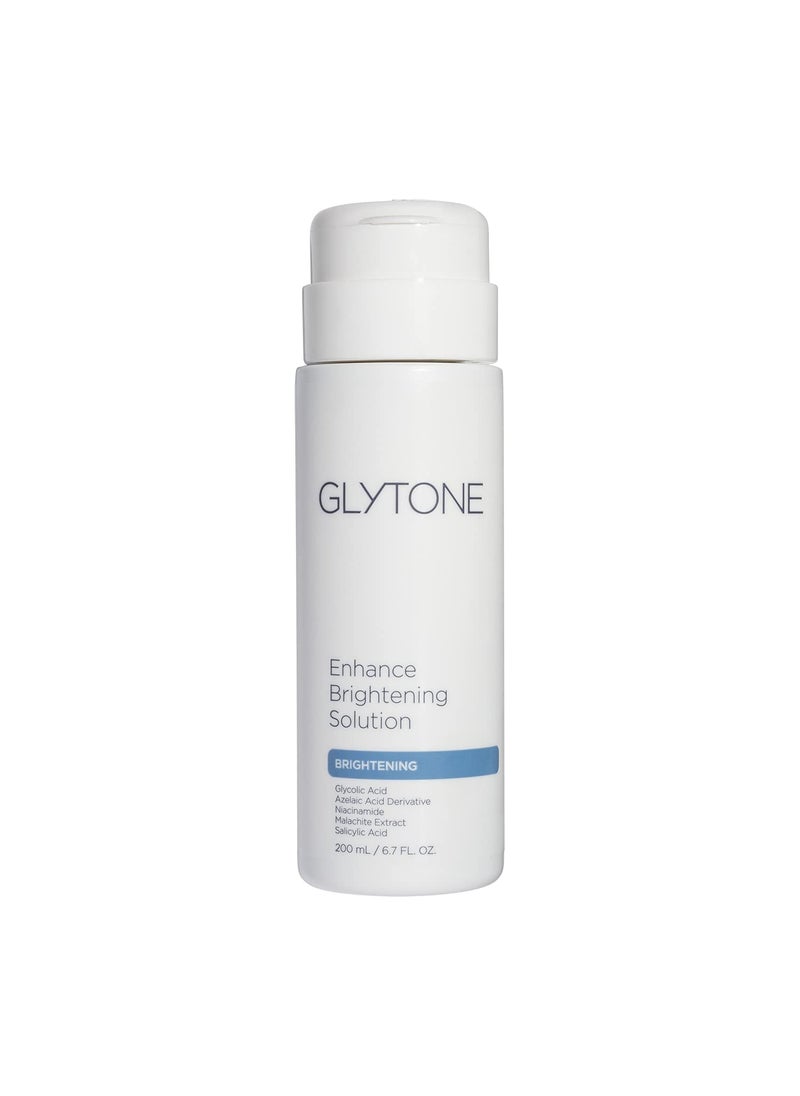 Glytone Glytone Enhance Brightening Solution - Glycolic Acid, Azelaic Acid, Niacinamide, Malachite Extract - Prep Skin, Brighten & Unclog Pores - 6.7 fl. oz. 