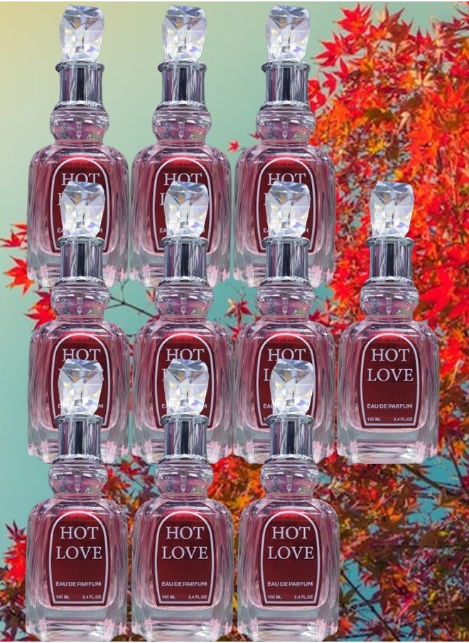 هوت - 10 قطع عطر هوت لاف 100 مل - Image 1