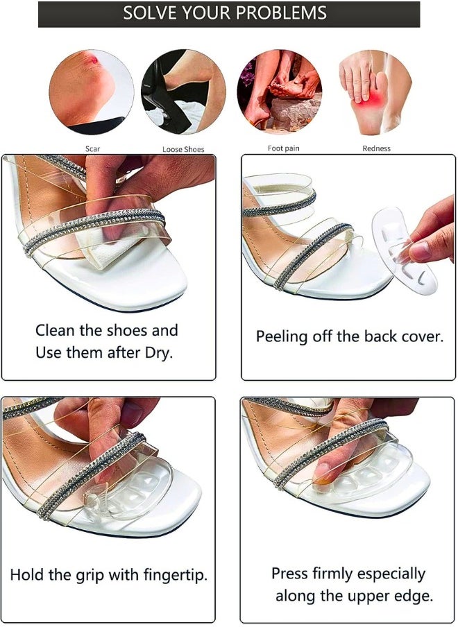 Chase Up Metatarsal Pads, 3 Pairs Ball of Foot Cushions for Heels, Non Slip Foot Pads to Relief Pain All Day, Toe Pads Shoe Gummies for Heels, Heel Pads for Stop Feet from Sliding Forward  - Image 3