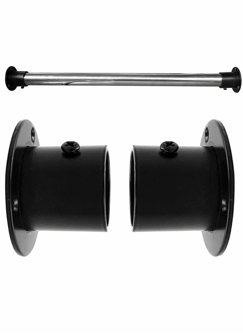 Heavy Duty Closet Pole Sockets, 4 Pack Stainless Steel Closet Rod End Supports - Image 4