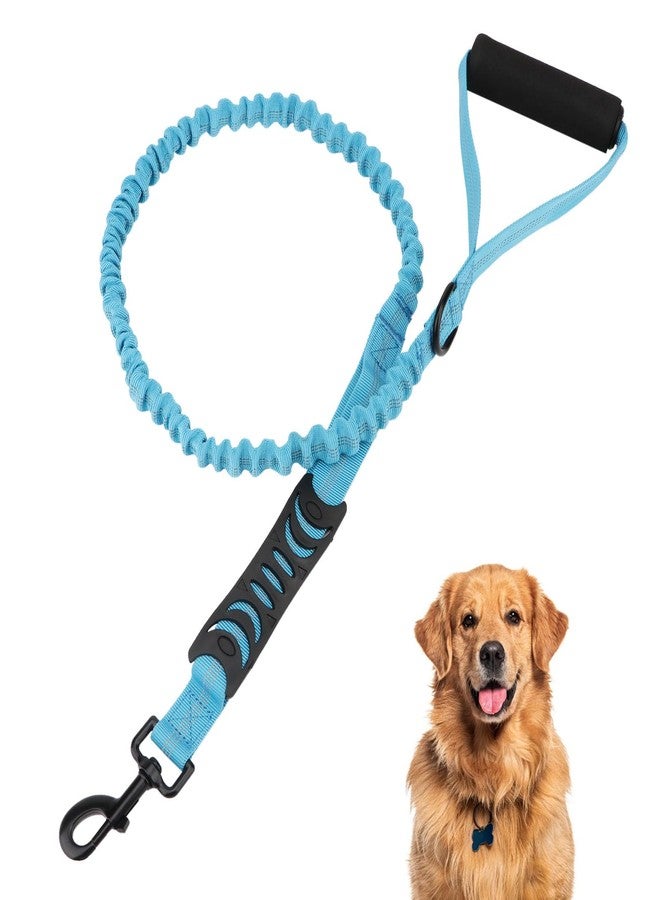 Reshiho Heavy Duty Bungee Dog Leash with Shock Absorbing & Reflective Stitching - Adjustable 4-6FT Tactical Training Leash for Strong Pullers, Dual Padded Handles for Medium/Large Dogs（Blue） - Image 1