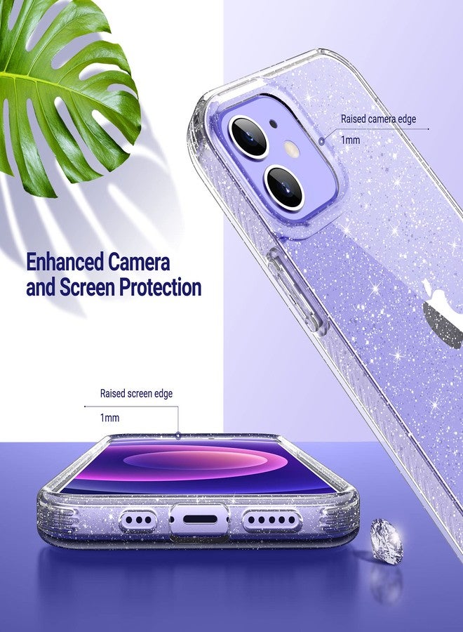 ULAK Compatible with iPhone 12 Case Clear Glitter, iPhone 12 Pro Cover Sparkle Bling Soft TPU Women Girls Shockproof Protective Phone Case Designed for iPhone 12 & iPhone 12 Pro 6.1 inch, Transparent - Image 4