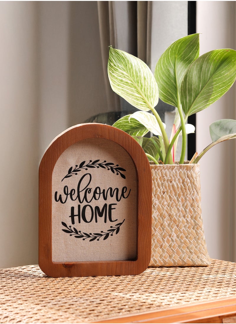 Words Co. Welcome home wood arch 