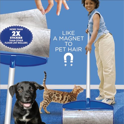 LOLA Rola Sticky Mop Refills, Giant Adhesive Roller, 180 Sheets, Traps Dirt, Dust & Hair, Pet Hair Remover, Floor & Carpet Cleaner, 6 Pack - Image 2