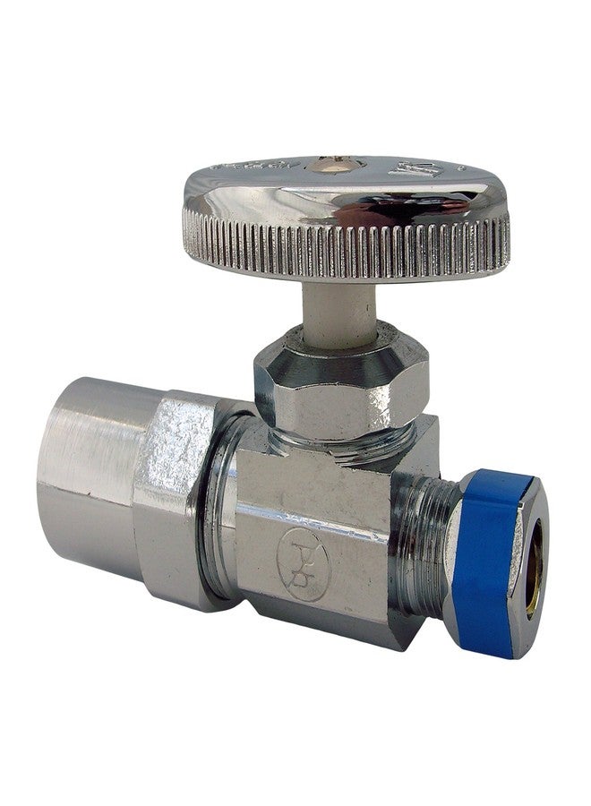LASCO 06-7301 Straight Stop Brass Valve, 1/2" CPVC Glue Inlet x 3/8" OD Compression Outlet, Chrome - Image 2