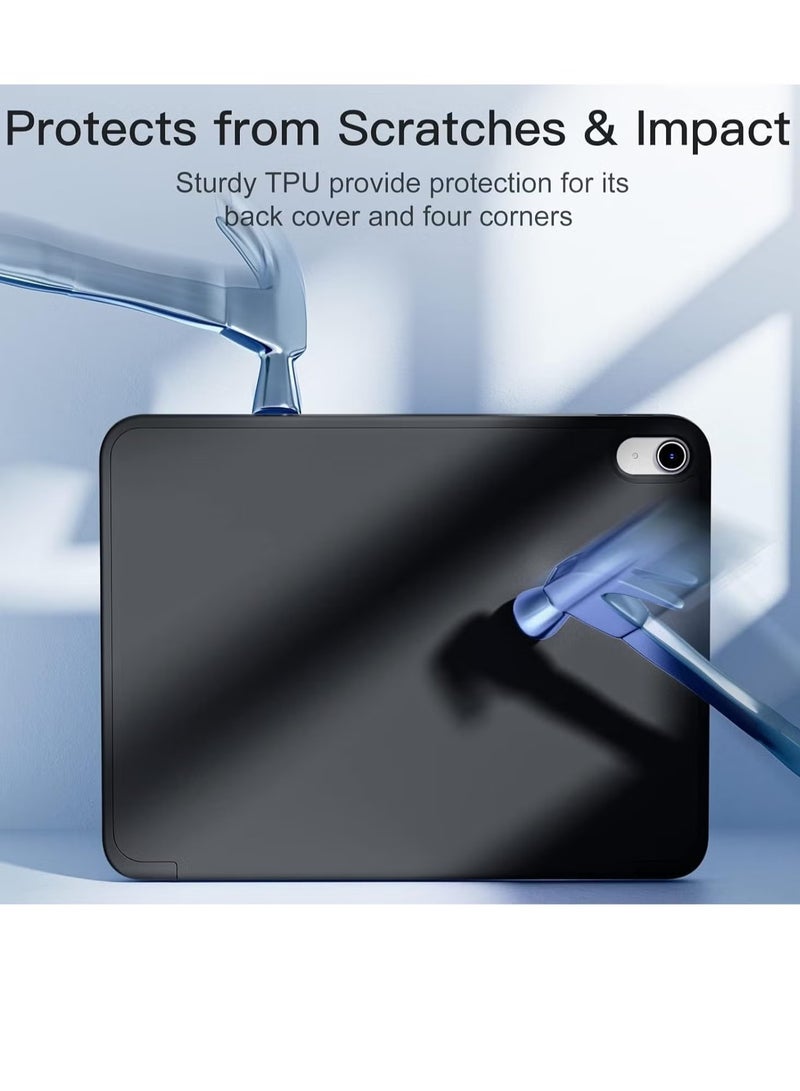 ELTRAZONE Slim Trifold Stand Case for iPad 10th Generation (10.9-Inch, 2022) | Protective Cover with Pencil Holder | Auto Sleep/Wake Function | Soft TPU Back for Shockproof Protection | Lightweight & Durable Tablet Case – Black - Image 4
