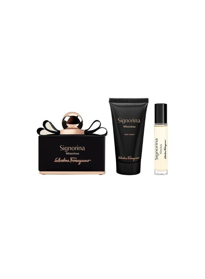 فيراغامو SET FERRAGAMO SIGNORINA MISTERIOSA EDP 100 ml + 50 ml Body LotionOTION + 10 EDP