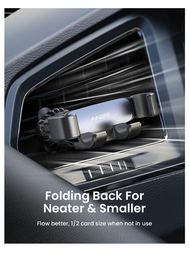 Gravity Magnetic Car Phone Holder Mobile Holder for Car Mount Air Vent with Clip Auto Lock Hands Free Car Phone Holder Magnetic fits for iPhone 15 and  All Phones