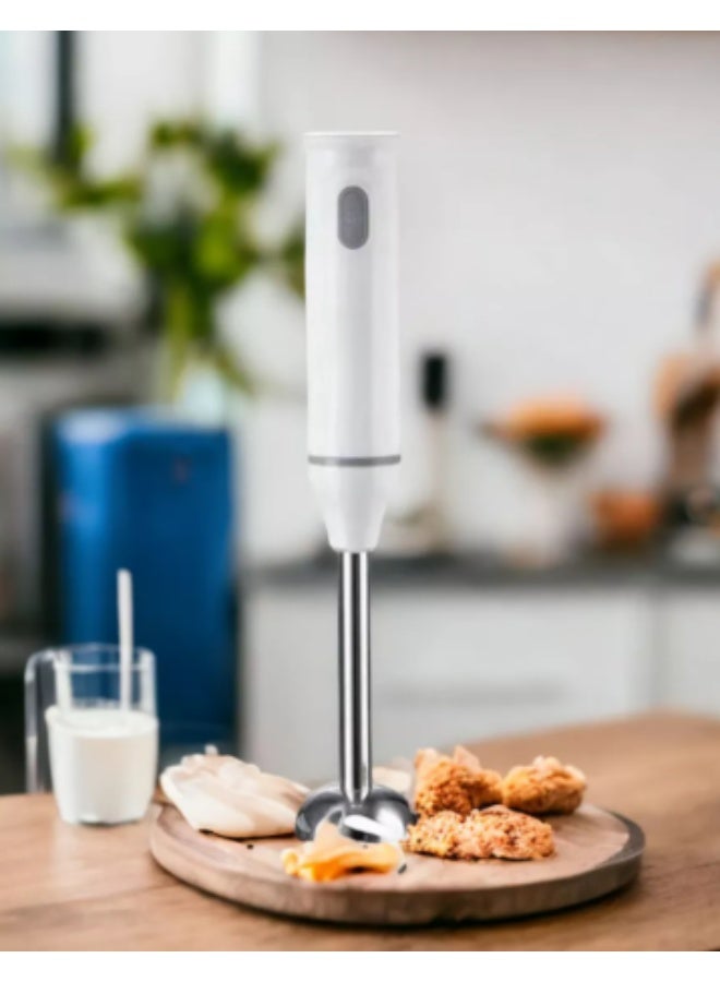 Hand Blender 200W – Stainless Steel Blade – One-Touch Control – Lightweight & Compact Design – Ideal for Smoothies, Soups, Sauces – 1 Piece – White  - Image 3