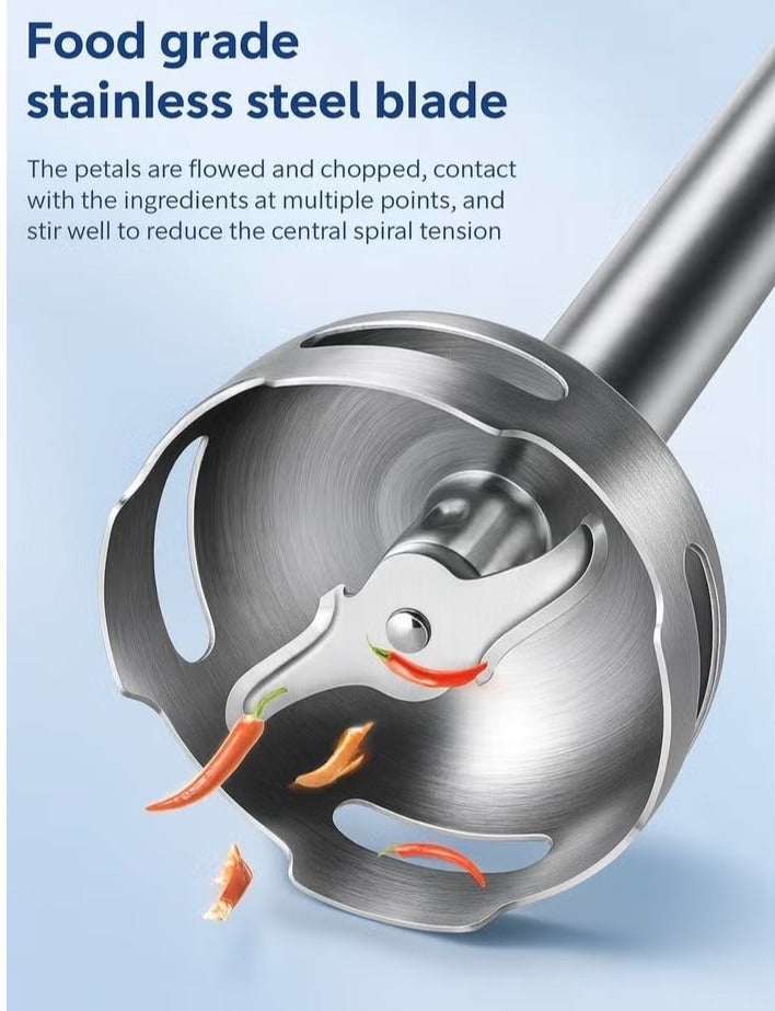 Minda Hand Blender 600W – Stainless Steel Blade – One-Touch Control – Lightweight & Compact Design – Ideal for Smoothies, Soups, Sauces – 1 Piece – White - Image 4