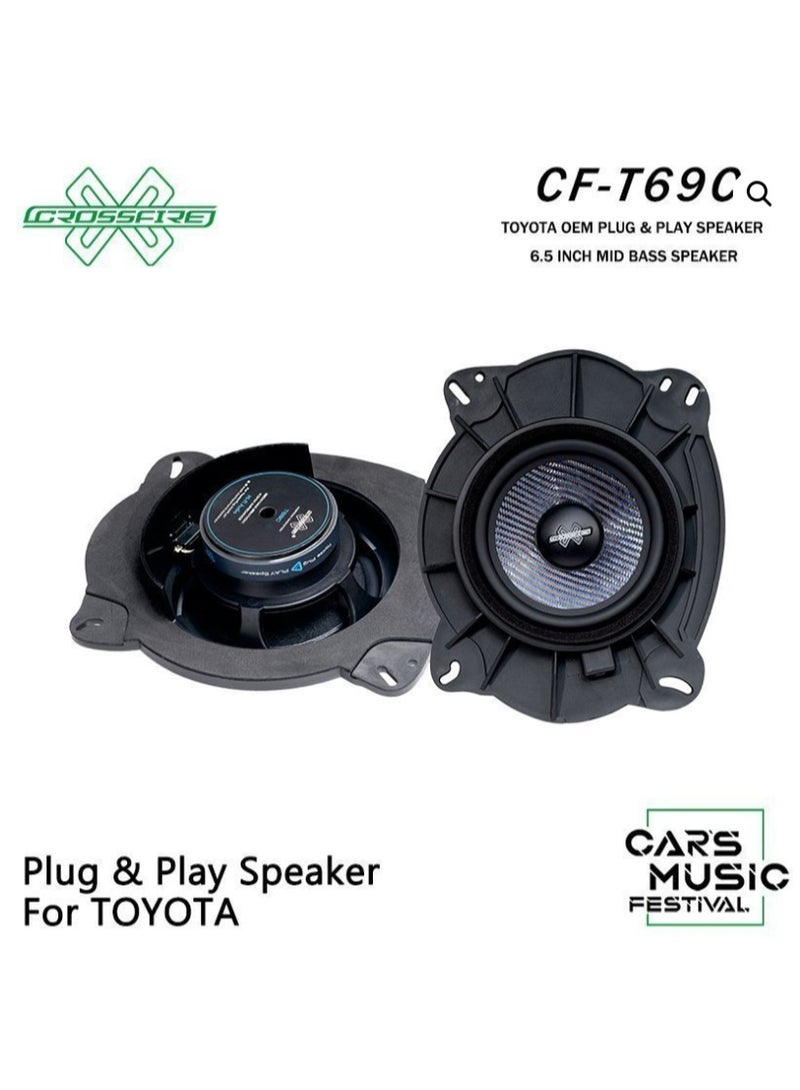 Crossfire سماعات تويوتا كروس فاير CF T69C مقاس 6×9 بوصة  ضمان سنتين - Image 1