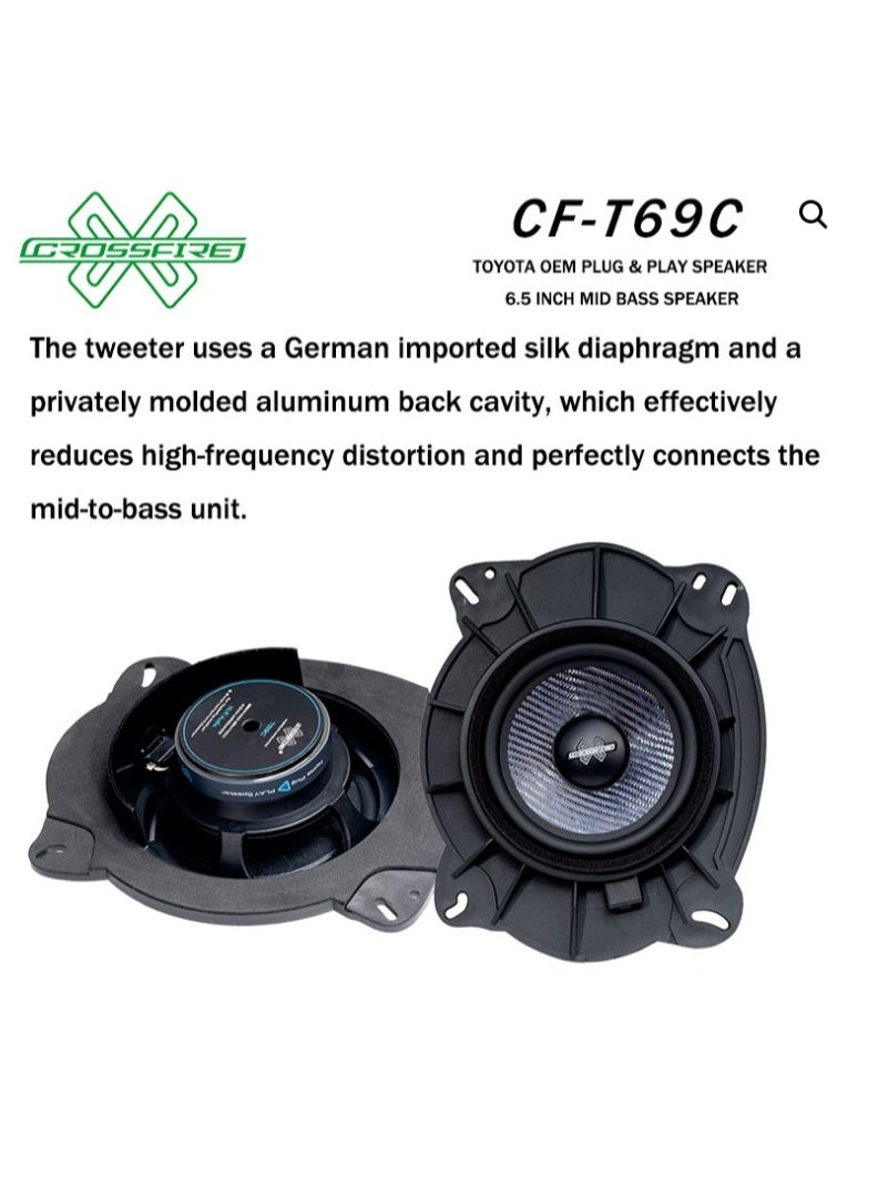 Crossfire سماعات تويوتا كروس فاير CF T69C مقاس 6×9 بوصة  ضمان سنتين - Image 3