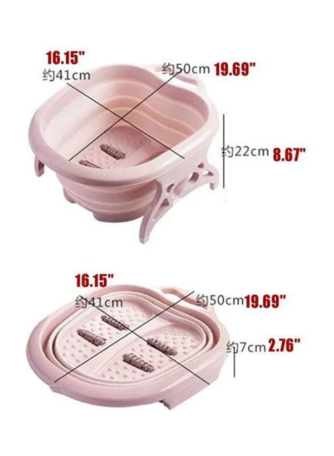 Foldable Silicon Foot Bath Tub Pedicure And Foot Bathtub with Massage Rollers and handle for Home, Multifunction Foot Massage Bucket for Soaking Feet, Foot Spa - Image 3