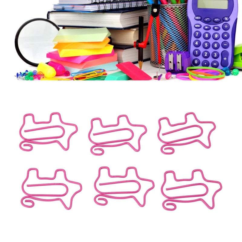 Cute Piglet Paper Clips 100pcs Skid Plated Metal Bookmark For Home School Office Organization - Image 4