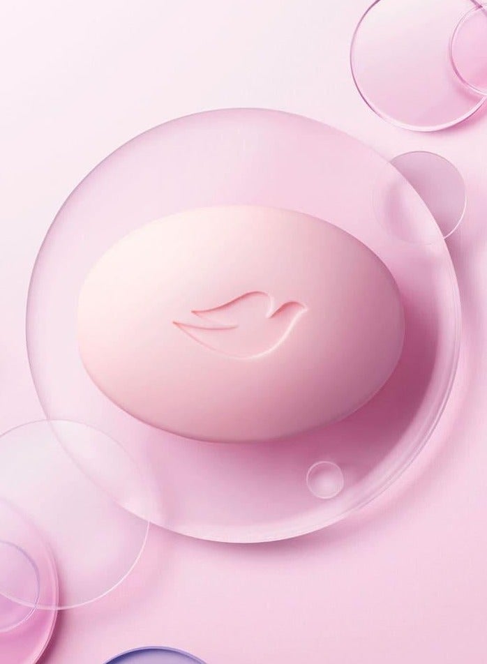 دوف صابون قالب كريم الجمال المرطب وردي 135 جم مكونة من 12 قطعة - Image 4