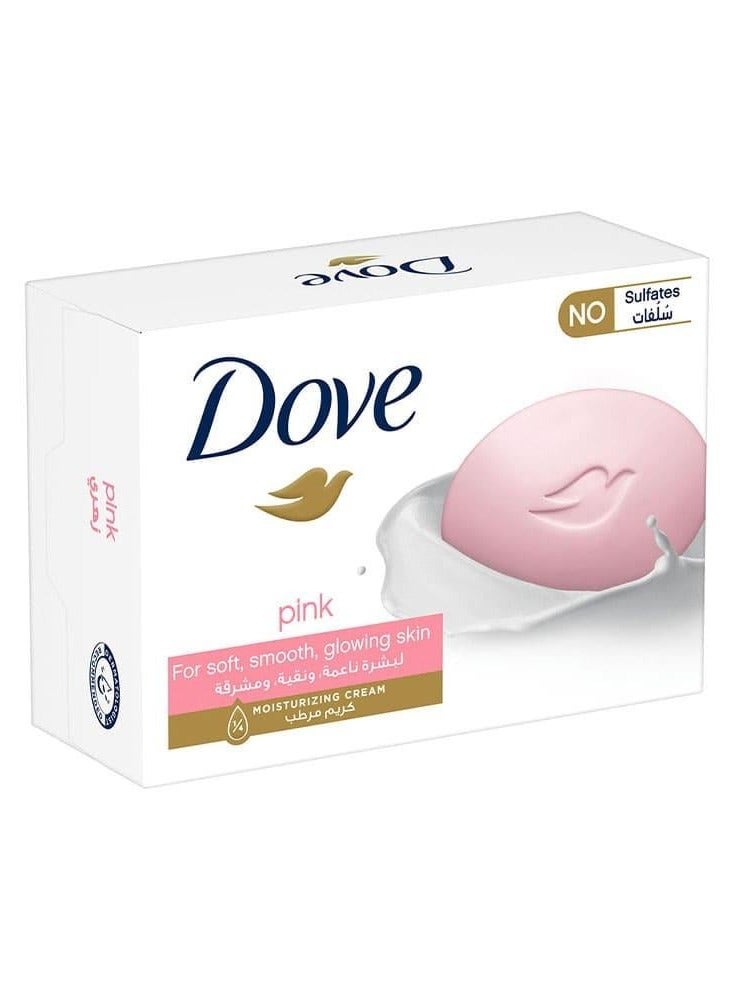 دوف صابون قالب كريم الجمال المرطب وردي 135 جم مكونة من 12 قطعة - Image 5