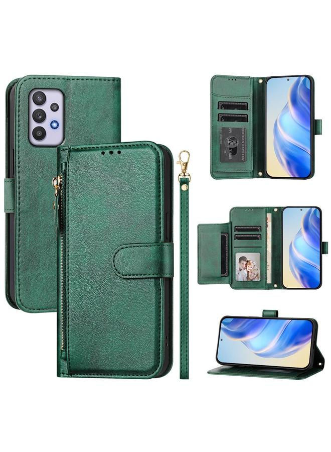 S-TOP Case For Samsung Galaxy A32 4G Multi-Card Slots Zipper Wallet Leather Phone Case - Image 1