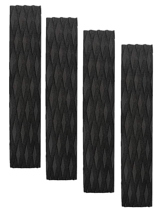 Nonebranded Surfboard Traction Pads, 4Pieces Black Surfing Front Traction Anti-Slip Pad for Surfboards, Skimboards, Shortboards, Longboards and Kayak - Image 1