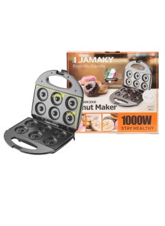 JAMAKY Italy Donut maker with Italian technology, 1000 watt device designed for home use with fixed donut plates, non-stick color, white, model JMK 2008  - Image 2