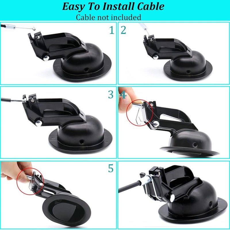 ttmagic Universal Heavy-Duty Metal Sofa Chair Recliner Release Pull Handle Replacement Parts, Fits Ashley, Lazy Boy and Most Recliner Brands, 3.5"L x 3"W x 1.2"H Handle Size - Image 4