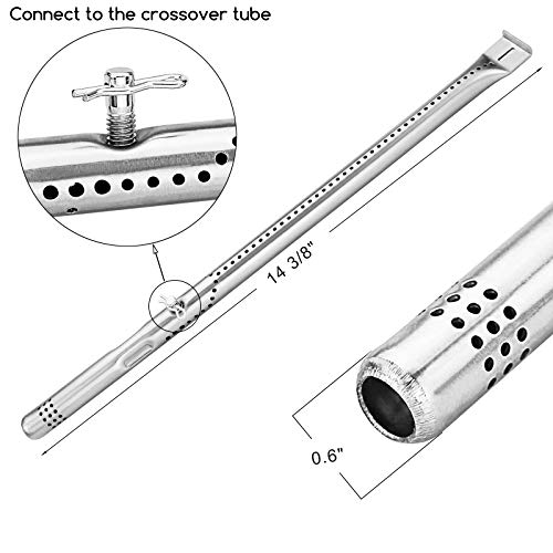 Utheer Grill Replacement Parts for Charbroil Advantage Series 4 Burner 463344015 463343015 463240015 463432215 Gas Grills, 3 Burner 463436815, Grill Burner Heat Plate Shield Adjustable Crossover Tube - Image 4