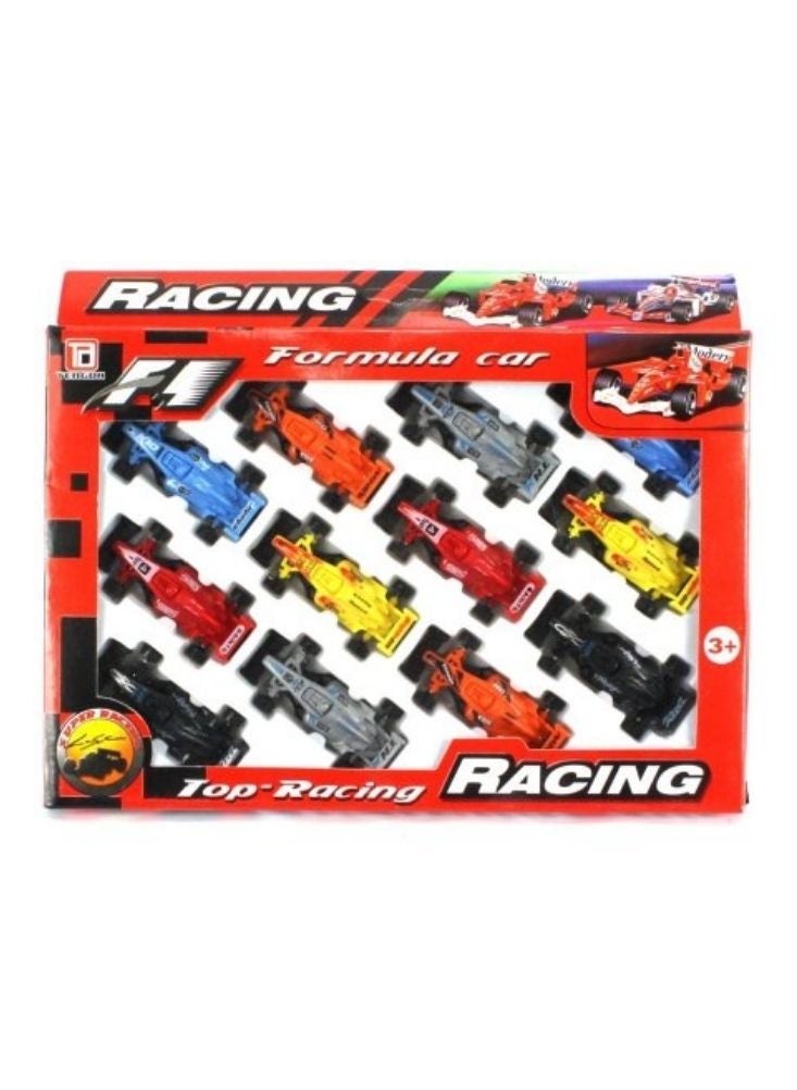 Formula Racing Car Toy Set – 12-Piece F1 Style Mini Die-Cast Cars for Kids
