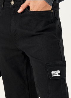 Styli Mid Rise Relaxed Fit Cargo Jeans  - Image 3