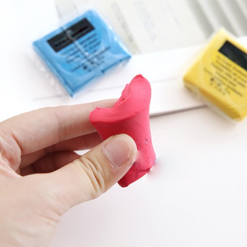 Qatalitic Kneadable Art Eraser Set of 4, Colorful Artist Kneaded Erasers for Drawing and Sketching, Multi-Color - Image 5