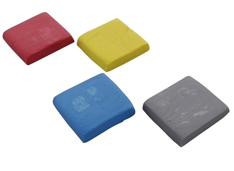 Qatalitic Kneadable Art Eraser Set of 4, Colorful Artist Kneaded Erasers for Drawing and Sketching, Multi-Color - Image 1