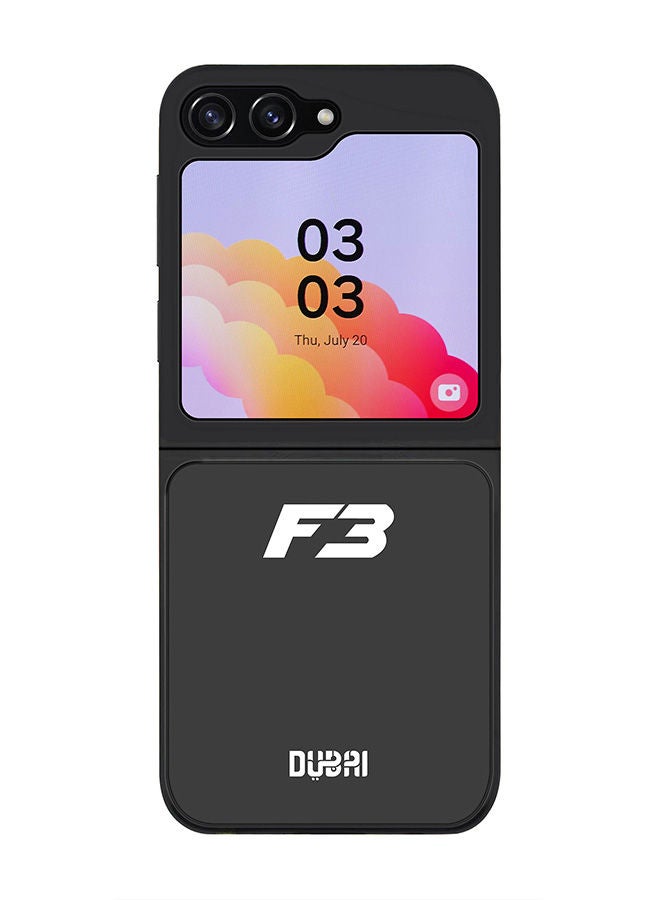 Stylizedd Rugged Black edge case for Samsung Galaxy Z Flip5, Slim fit Soft Case Flexible Rubber Edges Anti Drop TPU Gel Thin Cover -   Faz3 Dubai Grey - Image 1