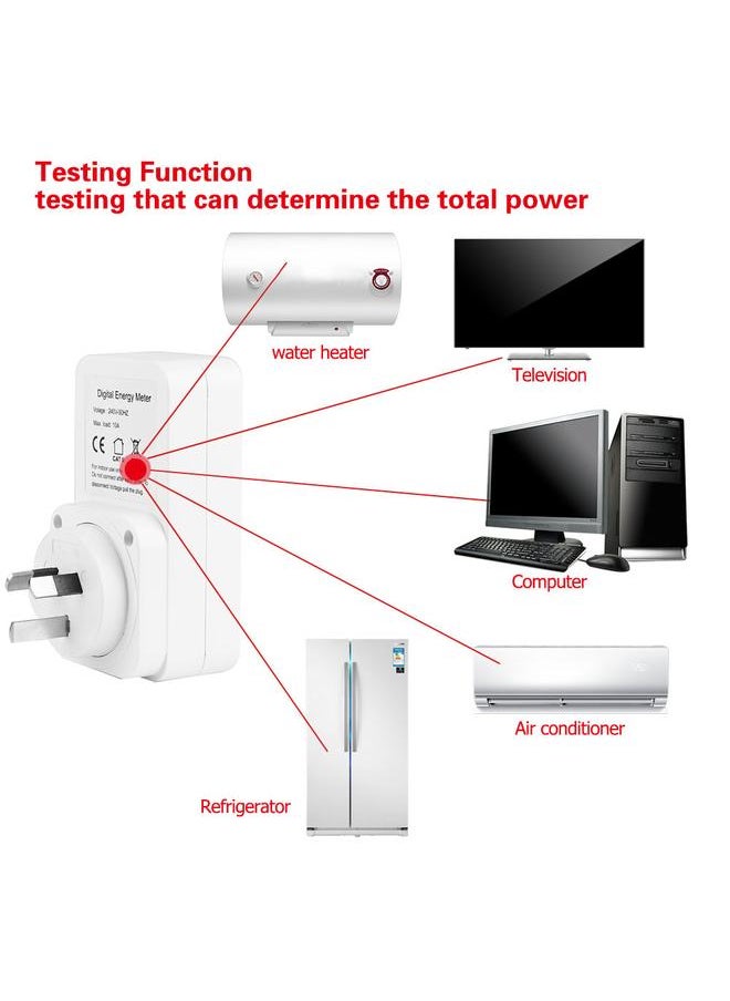 Thoraya Digital Multifunction Energy Metering Socket Power Voltage Meter Monitor  (SAA)  - Image 4