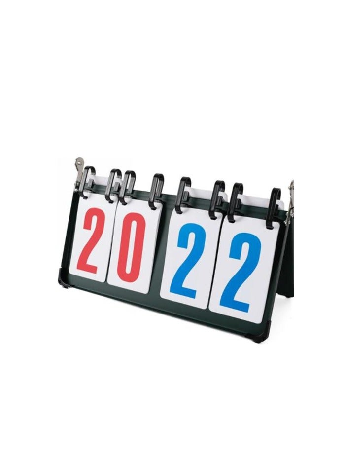 DUNISO 4-Position Portable Metal Desktop Scoreboard Flipper, Volleyball, Basketball, Table Tennis, Football And Other Sports Scoreboards, Suitable For Various Competitions - Image 1