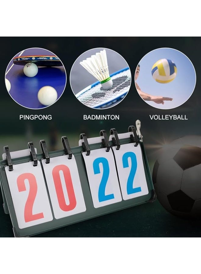 DUNISO 4-Position Portable Metal Desktop Scoreboard Flipper, Volleyball, Basketball, Table Tennis, Football And Other Sports Scoreboards, Suitable For Various Competitions - Image 5