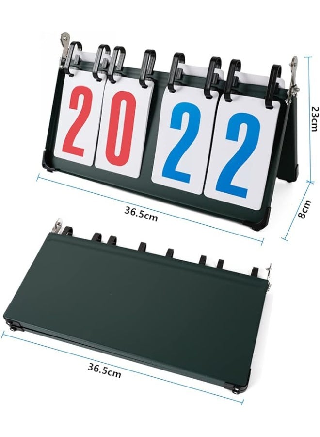 DUNISO 4-Position Portable Metal Desktop Scoreboard Flipper, Volleyball, Basketball, Table Tennis, Football And Other Sports Scoreboards, Suitable For Various Competitions - Image 2