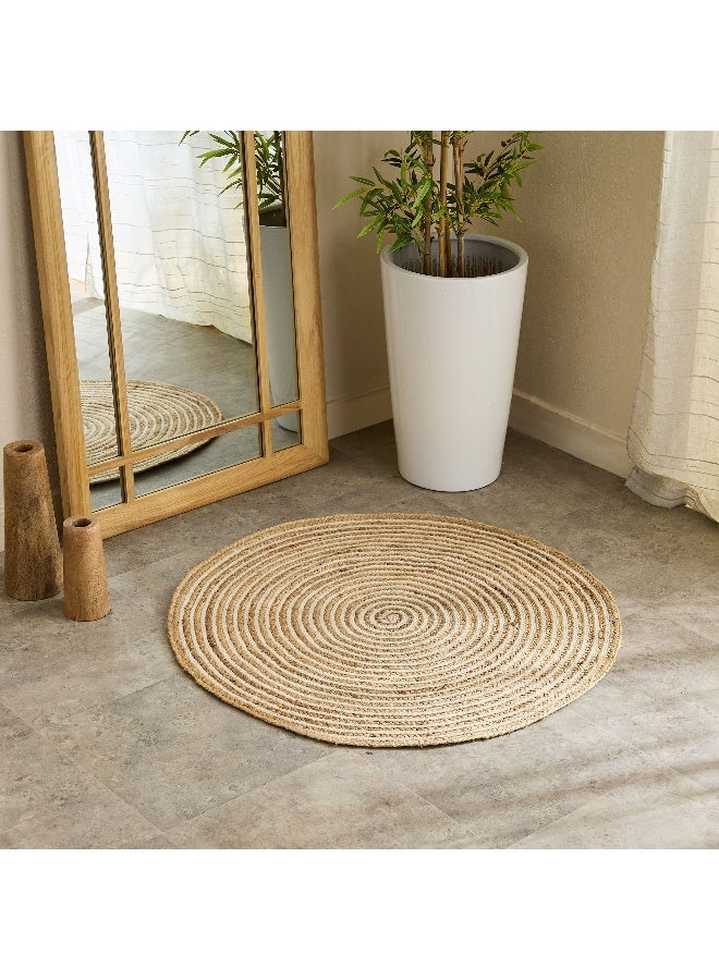 Home Box سجادة جوت مصنوعة يدويًا - لون طبيعي، 90 سم - Image 1