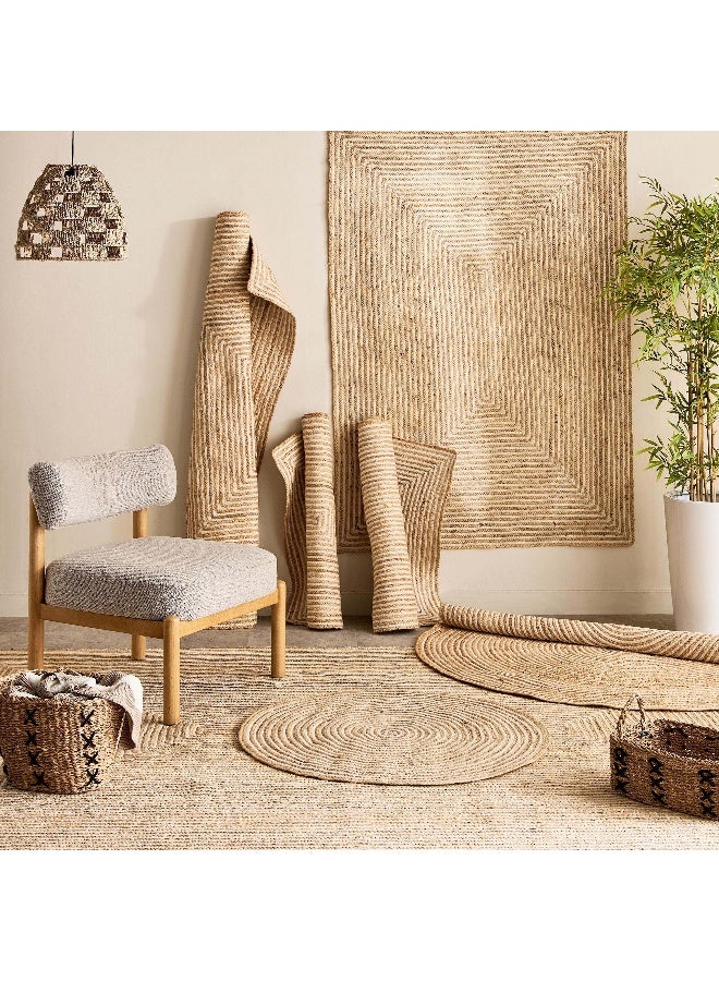 Home Box سجادة جوت مصنوعة يدويًا - لون طبيعي، 90 سم - Image 5