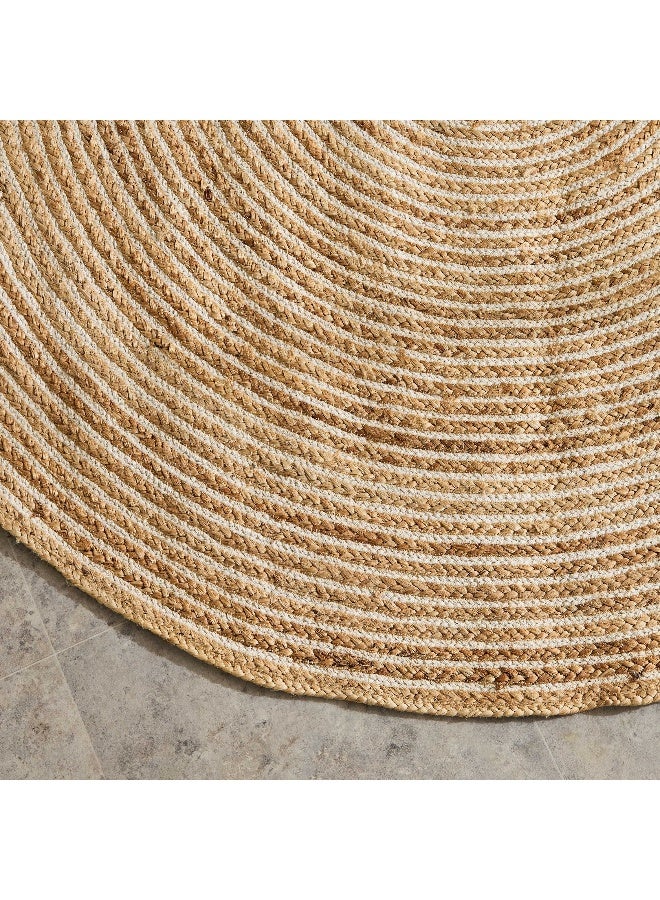 Home Box سجادة جوت مصنوعة يدويًا - لون طبيعي، 90 سم - Image 3