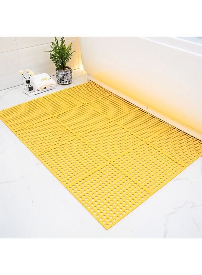 12 Pieces PVC Non-slip Shower Mat Bathroom Square for Kitchen and Toilet - Image 1