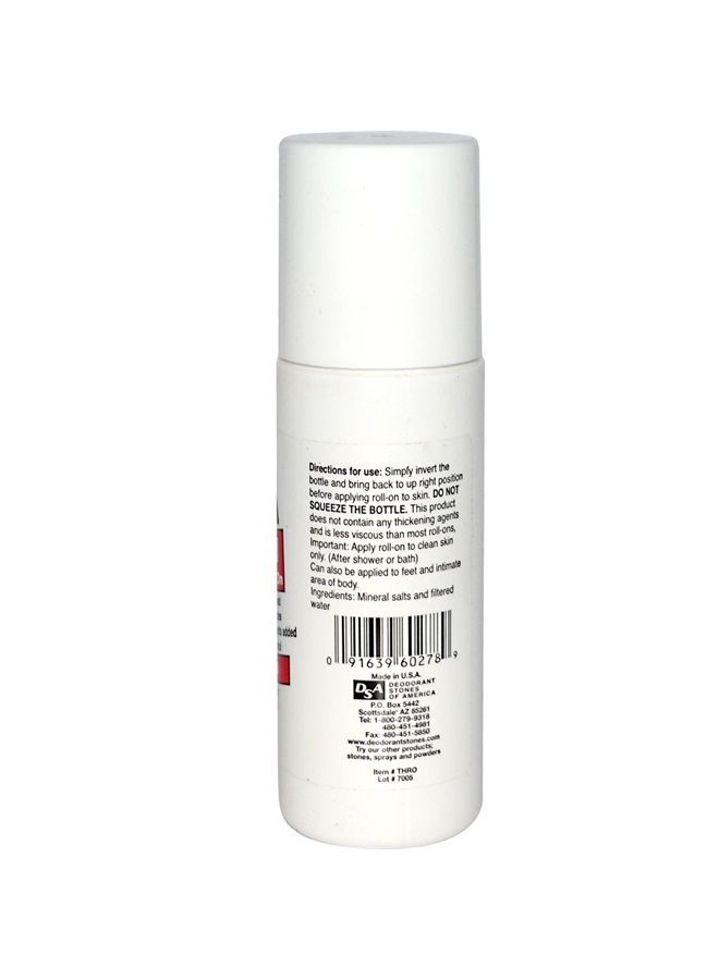 Thai Deodorant Stone Thai Crystal Deodorant Stone All Natural Roll-On Deodorant For Body, Face and Feet -- Unscented, Aluminum Free & Organic With No Aluminum, Solvents, Parabens, Propyls, or Alcohol, 3 fl oz. (Pack of 2) - Image 3