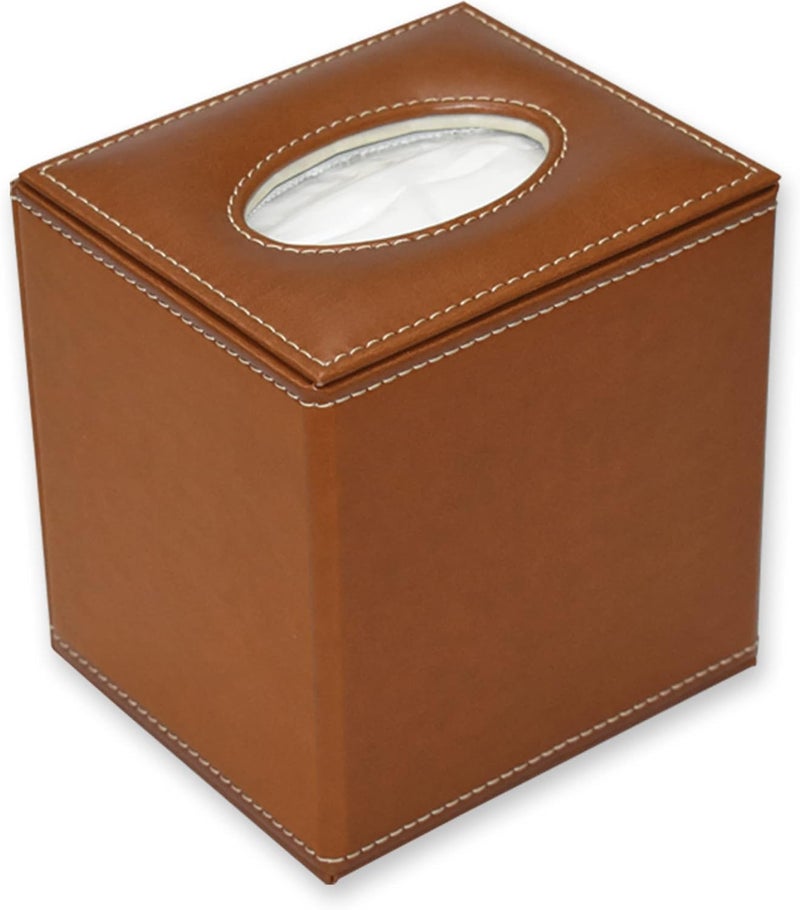 FIS Small Square Corner Tissue Box in Brown - Image 1