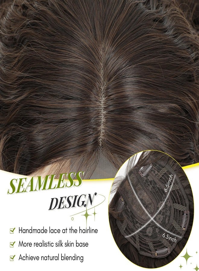 UDU Natural Curly Hair Topper for Women-20inch Lightweight & Breathable Topper Hair Pieces for Thinning Hair, Heat Resistant Fiber Wiglet with Lace Edge to Blending well, Perfect for Daily Use & Styling - Image 3