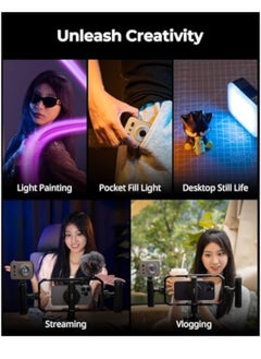 KASTWAVE RGB Video Light, Portable Led Camera Light, Selfie Light, LED Camera Light for Photography, Cold Shoe Light, CRI95+, 2500-6500K, 12 Effects, Fill Light Accessories for Content Creator, Streaming 4661  - Image 3