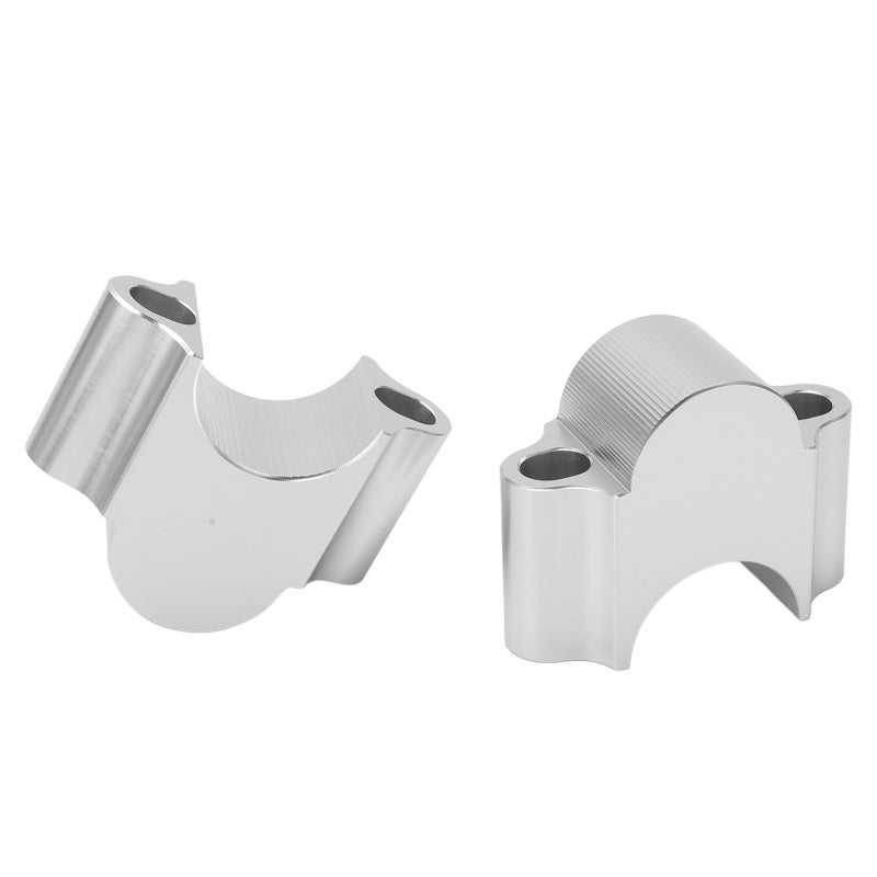 Motorcycle Handlebar Riser Clamp: Silver Aluminum Alloy - Comfortable Upright Riding Position Reduce Fatigue Handlebar Mount Clamp for WR250F WR400F WR426F 2015-2017 Off Road Dirt Bike - Image 2