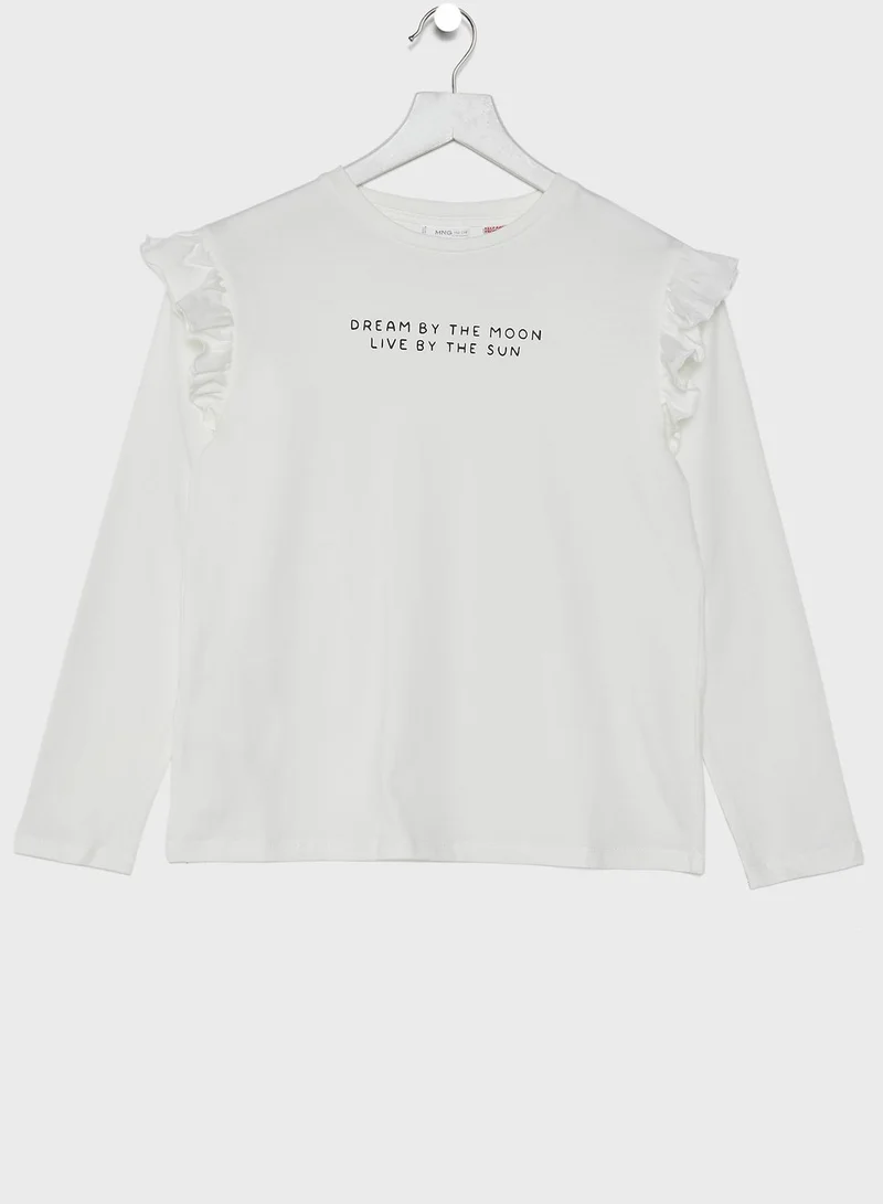 MANGO Kids Slogan Pyjama Set